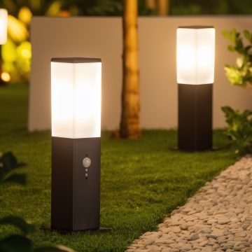 Brilagi - Lampă de exterior cu senzor NOVA 1xE27/15W/230V 40 cm IP44 neagră