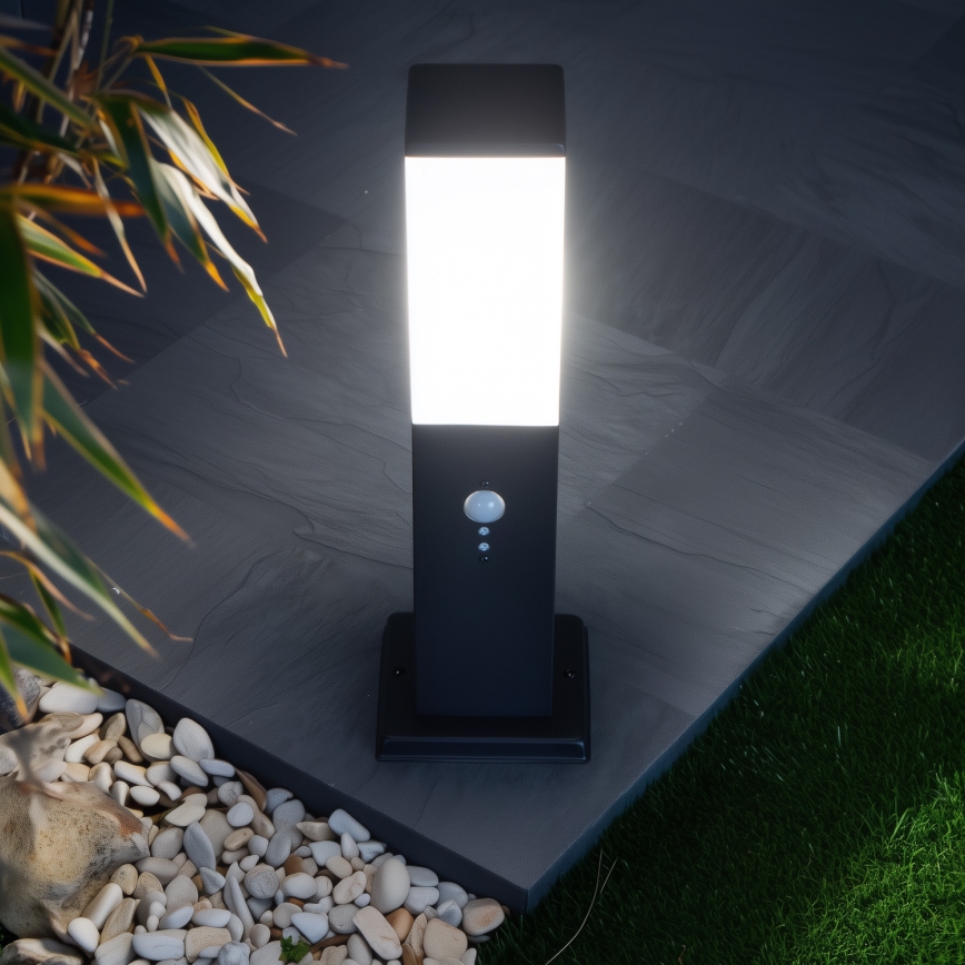 Brilagi - Lampă de exterior cu senzor NOVA 1xE27/15W/230V 40 cm IP44 neagră