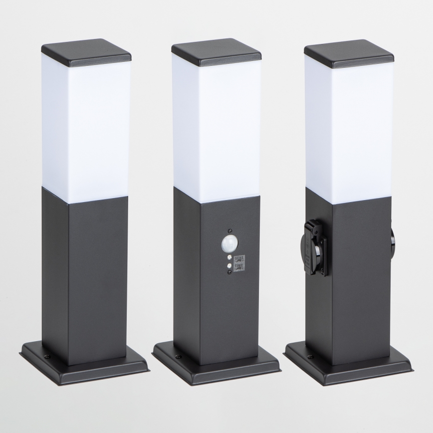 Brilagi - Lampă de exterior cu senzor NOVA 1xE27/15W/230V 40 cm IP44 neagră