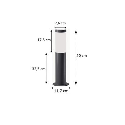 BRILAGI - Lampă de exterior ELIA 1xE27/20W/230V IP44 50 cm antracit
