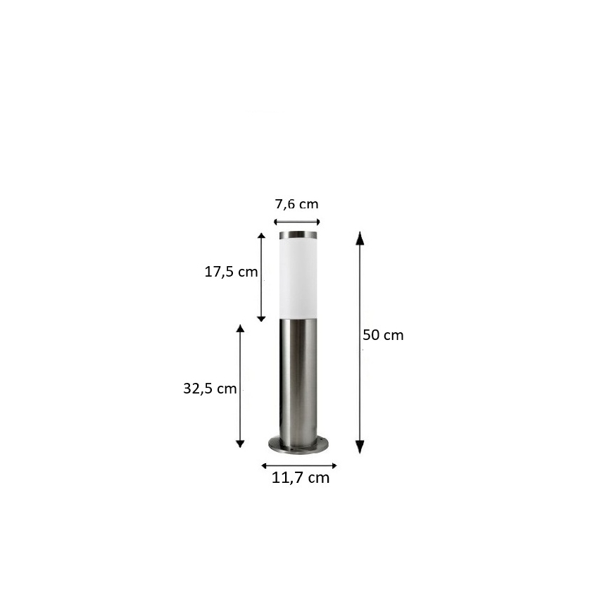 BRILAGI - Lampă de exterior ELIA 1xE27/20W/230V IP44, 50 cm, crom mat
