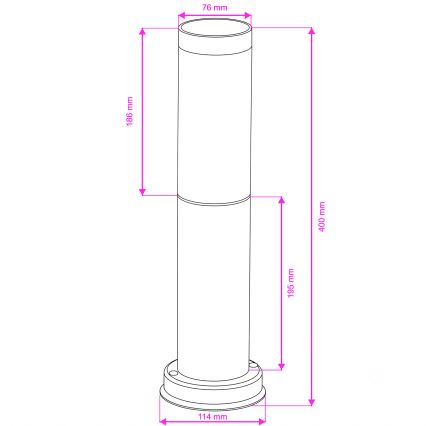 Brilagi - Lampă de exterior NOVA 1xE27/15W/230V, 40 cm, IP44, antracit