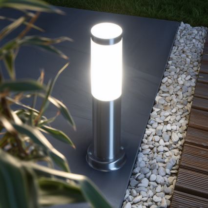 Brilagi - Lampă de exterior NOVA 1xE27/15W/230V 40 cm IP44 crom mat