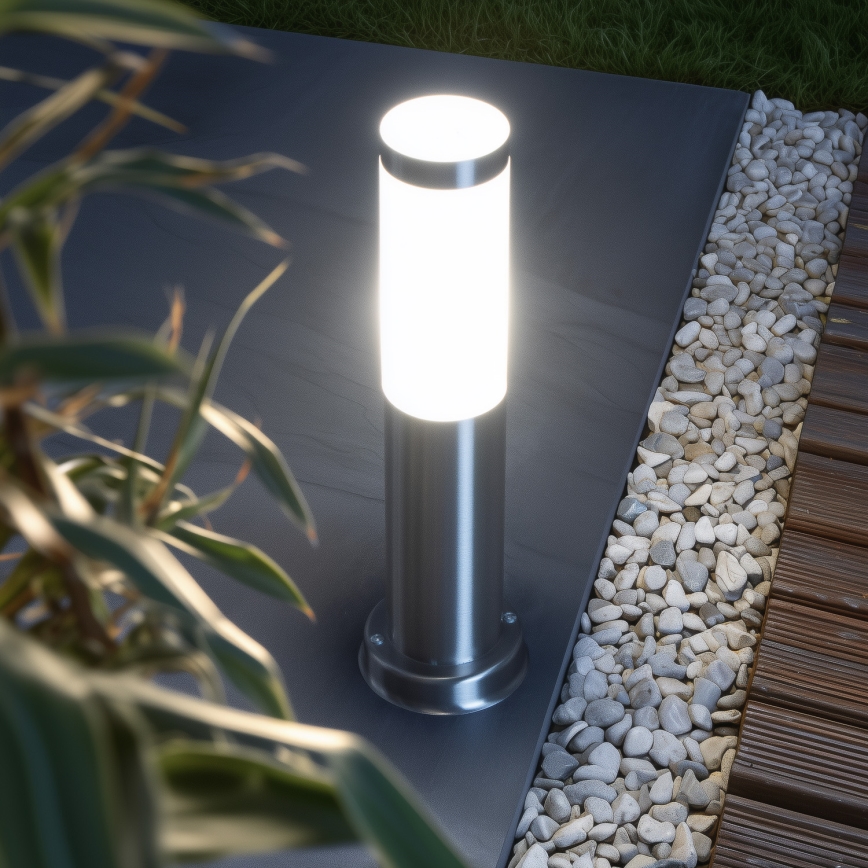 Brilagi - Lampă de exterior NOVA 1xE27/15W/230V 40 cm IP44 crom mat