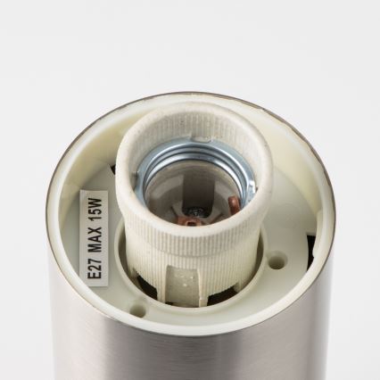 Brilagi - Lampă de exterior NOVA 1xE27/15W/230V 40 cm IP44 crom mat