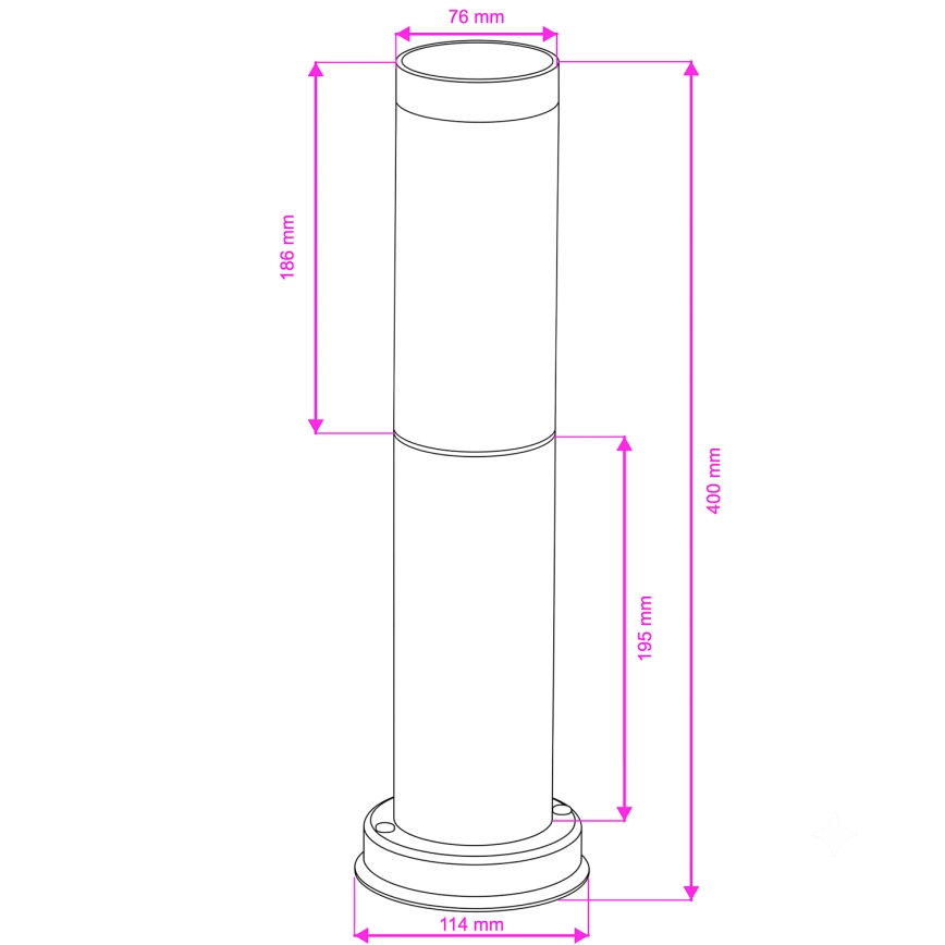 Brilagi - Lampă de exterior NOVA 1xE27/15W/230V 40 cm IP44 neagră