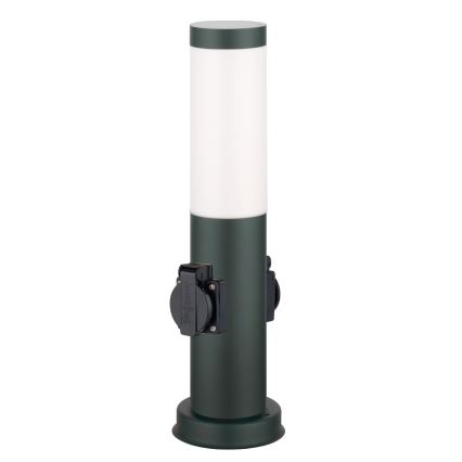 Brilagi - Lampă de exterior cu 2 prize SCHUKO NOVA, 1xE27/15W/230V, 40 cm, IP44, antracit