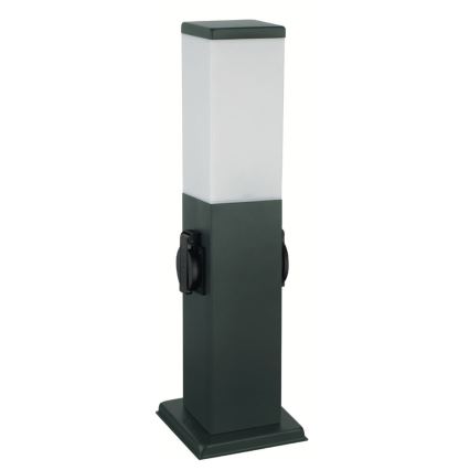 Brilagi - Lampă de exterior NOVA cu 2 prize SCHUKO, 1x E27/15W/230V, 40 cm, IP44, antracit