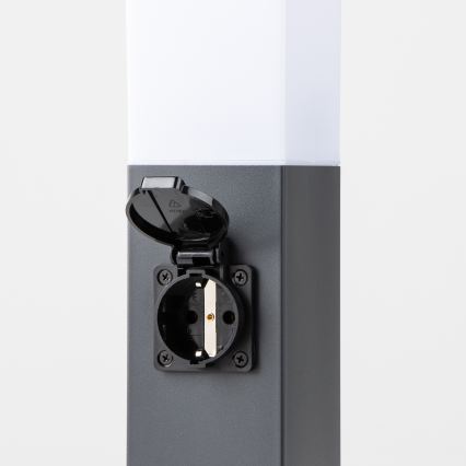 Brilagi - Lampă de exterior NOVA cu 2 prize SCHUKO, 1x E27/15W/230V, 40 cm, IP44, antracit