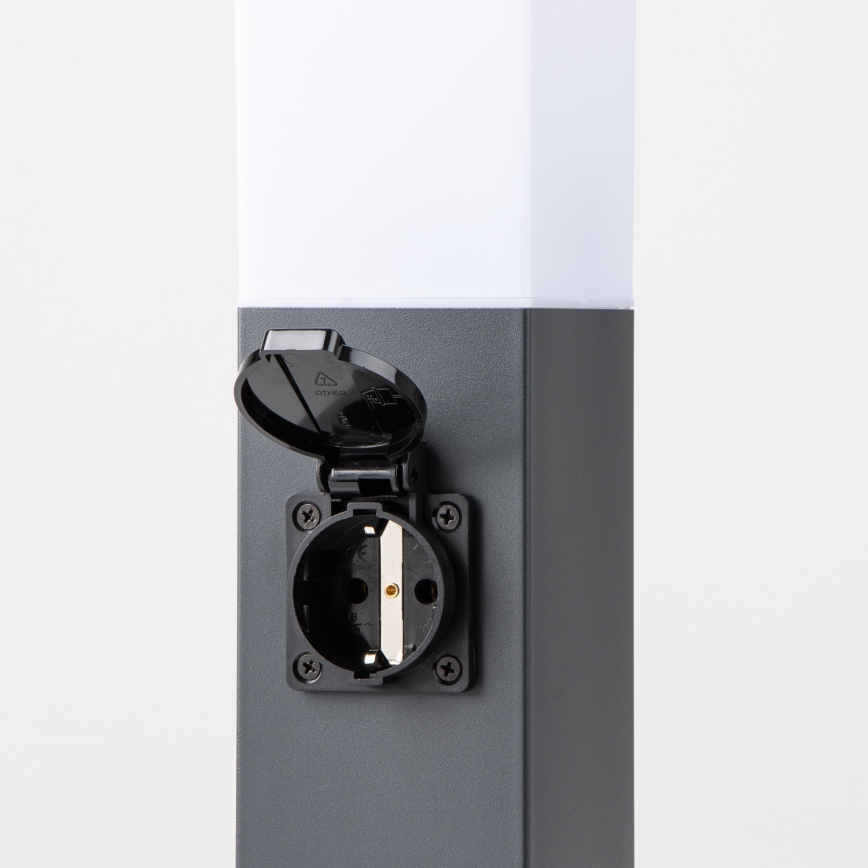 Brilagi - Lampă de exterior NOVA cu 2 prize SCHUKO, 1x E27/15W/230V, 40 cm, IP44, antracit