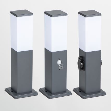 Brilagi - Lampă de exterior NOVA cu 2 prize SCHUKO, 1x E27/15W/230V, 40 cm, IP44, antracit