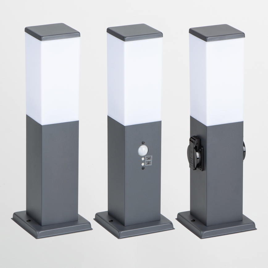 Brilagi - Lampă de exterior NOVA cu 2 prize SCHUKO, 1x E27/15W/230V, 40 cm, IP44, antracit