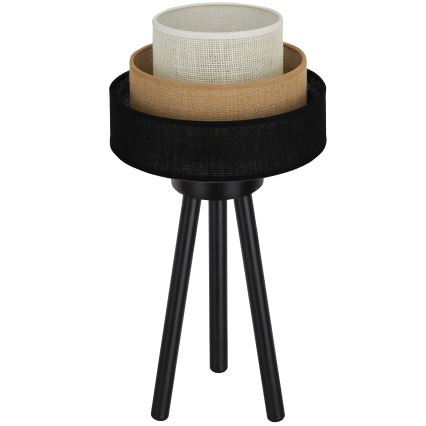 Brilagi - Lampă de masă ASPEN LUNETA 1xE27/15W/230V negru/bej/crem
