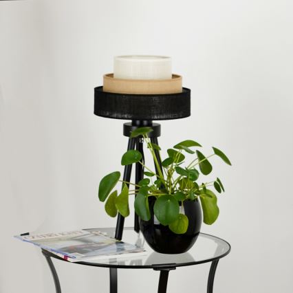 Brilagi - Lampă de masă ASPEN LUNETA 1xE27/15W/230V negru/bej/crem