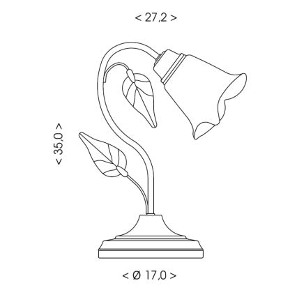 BRILAGI - Lampă de masă BLOSSOM 1xE27/40W/230V patină/alamă