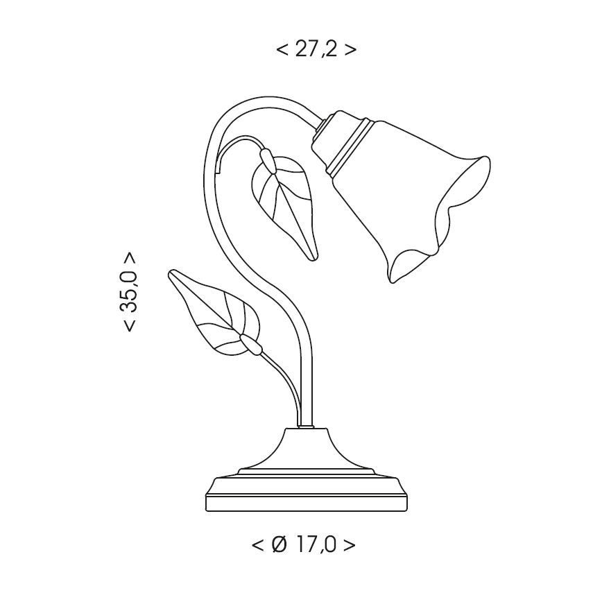 BRILAGI - Lampă de masă BLOSSOM 1xE27/40W/230V patină/alamă
