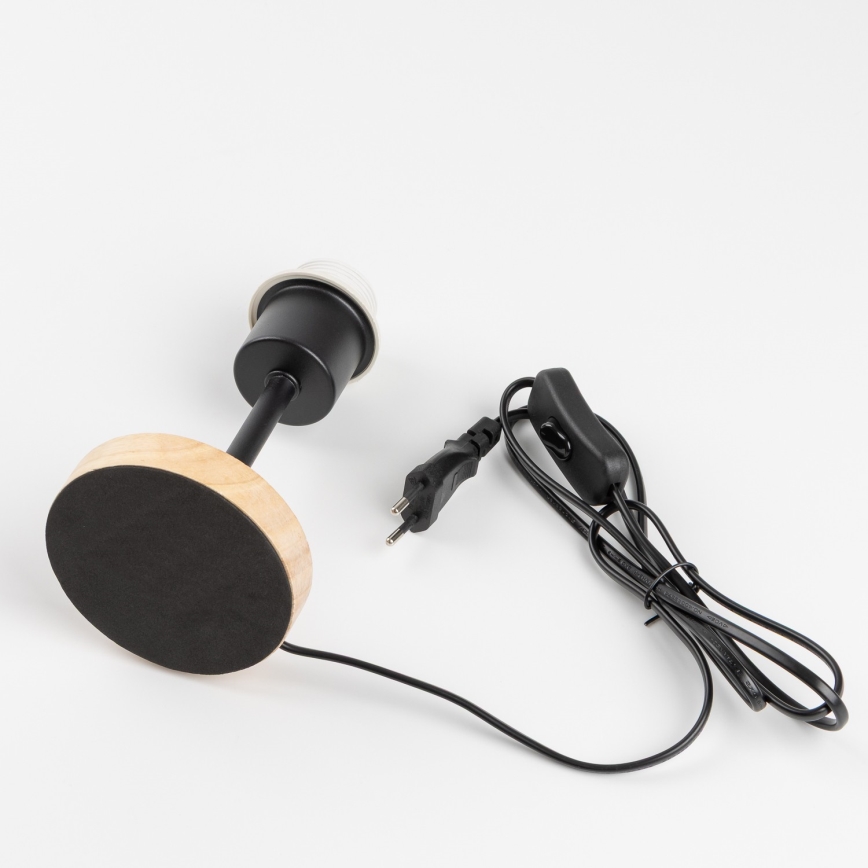 Brilagi - Lampă de masă pentru copii BOBO WOOD 1xE27/25W/230V stejar/negru/alb/cu animale