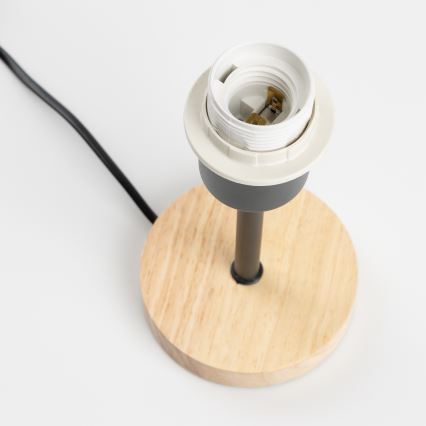 Brilagi - Lampă de masă pentru copii BOBO WOOD 1xE27/25W/230V stejar/negru/alb/iepurași