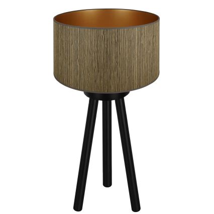 Brilagi - Lampă de masă BOSTON ROLLER 1xE27/15W/230V paie maro/auriu