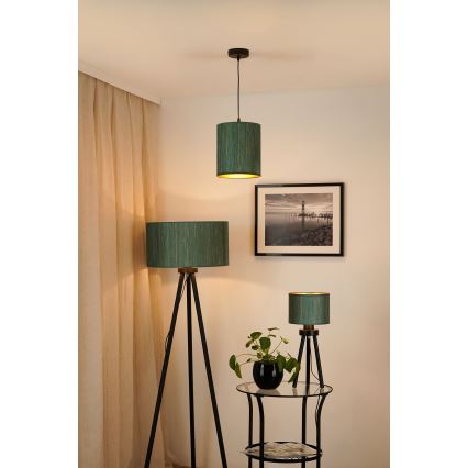 Brilagi - Lampă de masă BOSTON ROLLER 1xE27/15W/230V paie verde/auriu