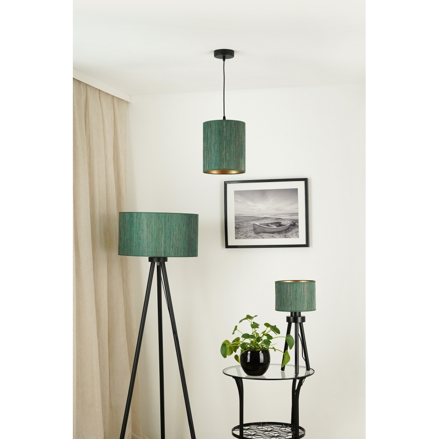Brilagi - Lampă de masă BOSTON ROLLER 1xE27/15W/230V paie verde/auriu