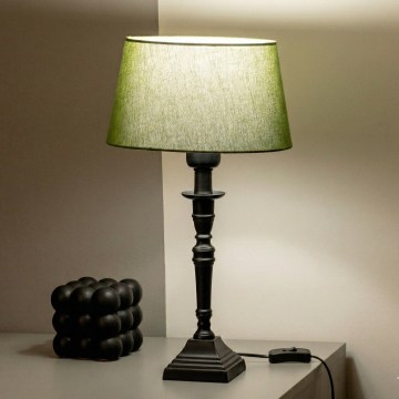 Brilagi - Lampă de masă CERIA, 1x E27/60W/230V, Ø 25 cm, negru/verde