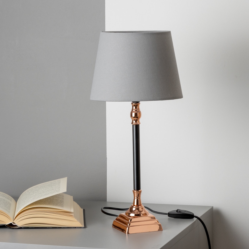 Brilagi - Lampă de masă CERIA 1xE14/40W/230V negru/cupru/gri