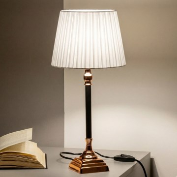 Brilagi - Lampă de masă CERIA 1xE14/40W/230V Ø 25 cm cupru/alb