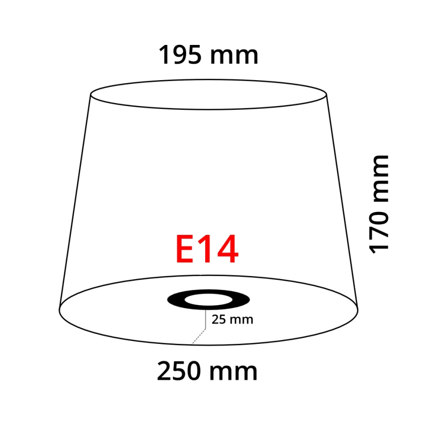 Brilagi - Lampă de masă CERIA 1xE14/40W/230V Ø 25 cm cupru/alb