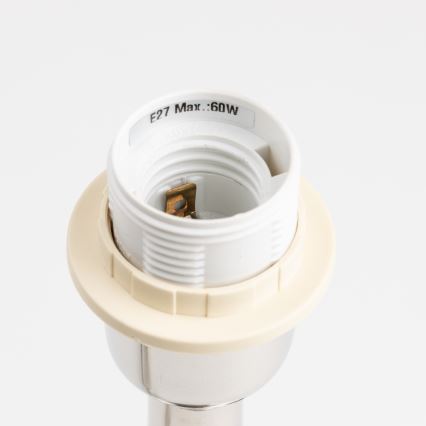 Brilagi - Lampă de masă CERIA 1xE27/60W/230V Ø 25 cm crom lucios/alb
