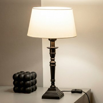 Brilagi - Lampă de masă CERIA 1xE27/60W/230V, Ø 25 cm, negru/alb
