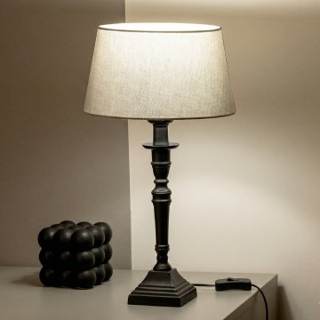 Brilagi - Lampă de masă CERIA 1xE27/60W/230V Ø 25 cm negru/gri