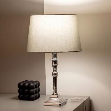 BRILAGI - Lampă de masă CERIA 1xE27/60W/230V Ø 30 cm argintie/gri