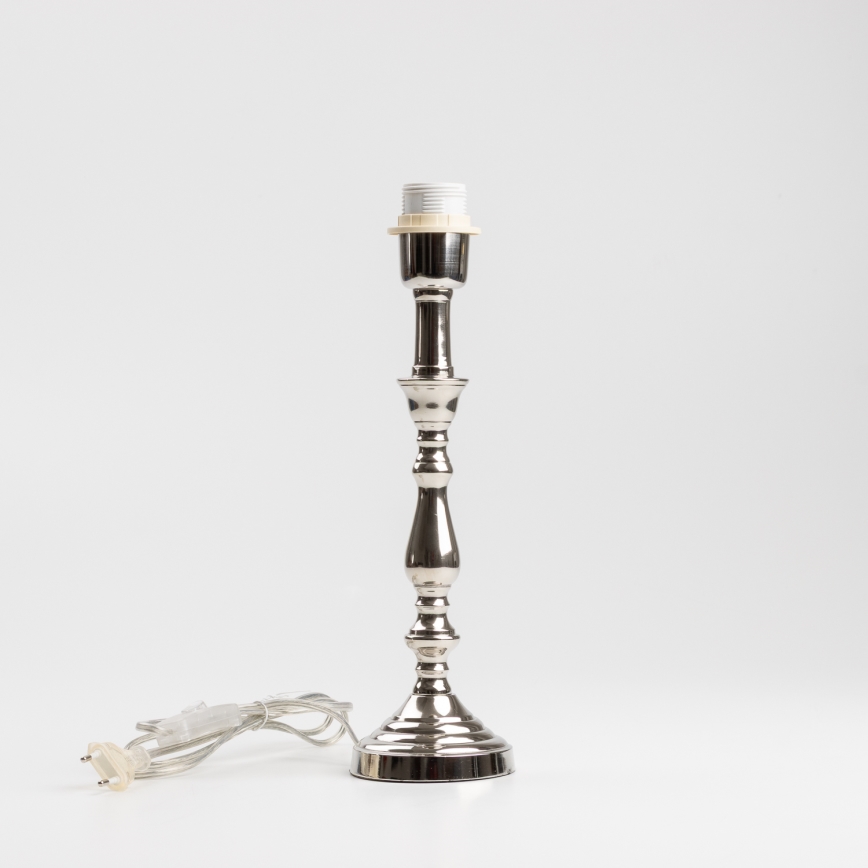 Brilagi - Lampă de masă CERIA 1xE27/60W/230V Ø 30 cm crom lucios/bej