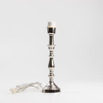 Brilagi - Lampă de masă CERIA 1xE27/60W/230V Ø 30 cm crom lucios/gri