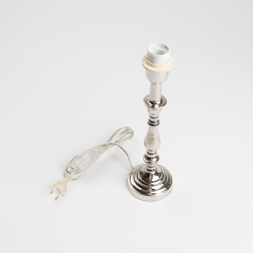 Brilagi - Lampă de masă CERIA 1xE27/60W/230V Ø 30 cm crom lucios/gri