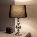 BRILAGI - Lampă de masă CERIA 1xE27/60W/230V Ø 30 cm crom lucios/negru