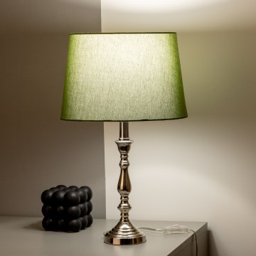 Brilagi - Lampă de masă CERIA 1xE27/60W/230V, Ø 30 cm, crom lucios/verde