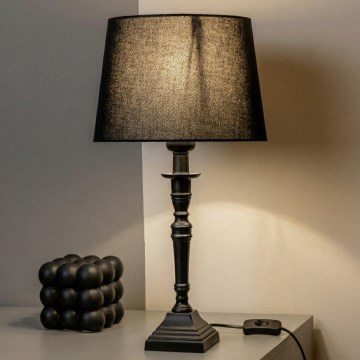 Brilagi - Lampă de masă CERIA 1xE27/60W/230V Ø 30 cm maro/negru