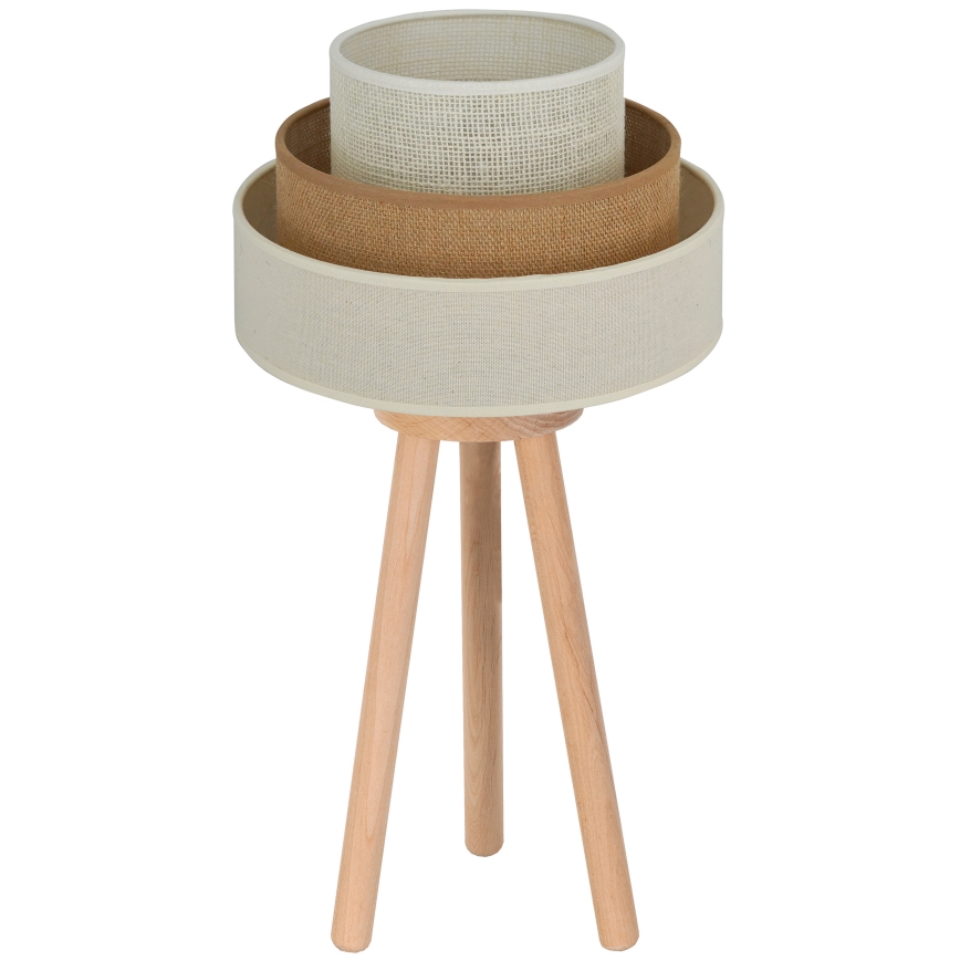 Brilagi - Lampă de masă DENVER LUNETA 1xE27/15W/230V bej/maro/crem