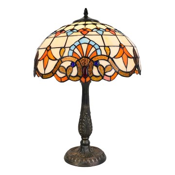 Brilagi - Lampă de masă în stil Tiffany cu vitralii MIRABELLA 2xE27/60W/230V