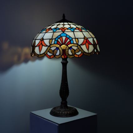 Brilagi - Lampă de masă în stil Tiffany cu vitralii MIRABELLA 2xE27/60W/230V