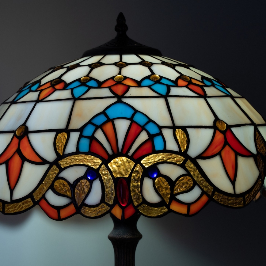 Brilagi - Lampă de masă în stil Tiffany cu vitralii MIRABELLA 2xE27/60W/230V