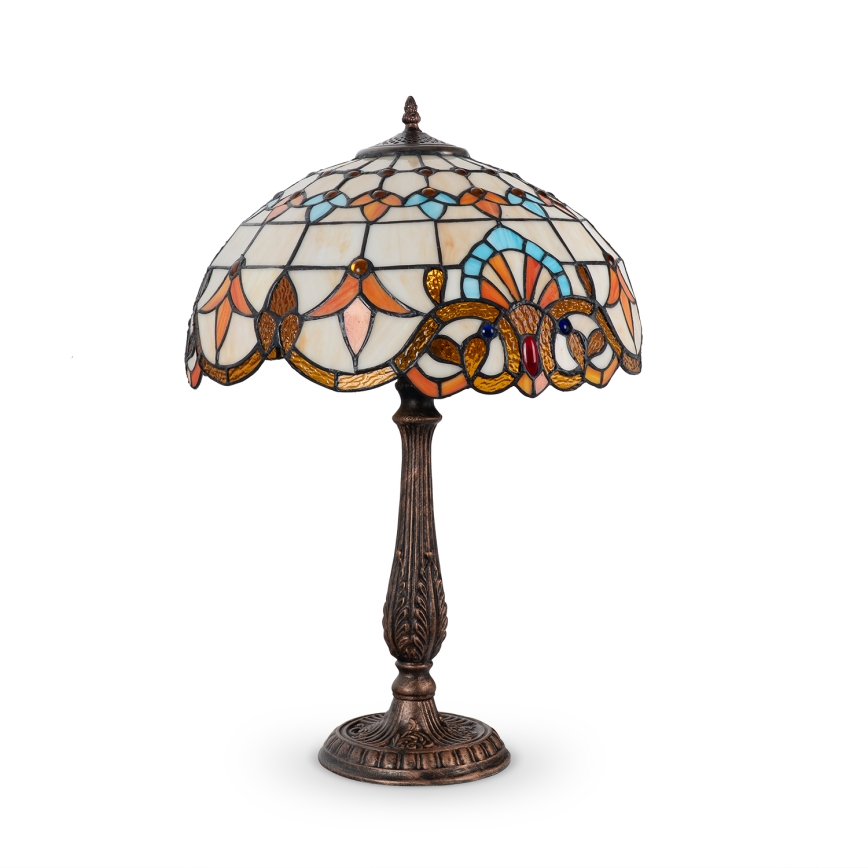 Brilagi - Lampă de masă în stil Tiffany cu vitralii MIRABELLA 2xE27/60W/230V