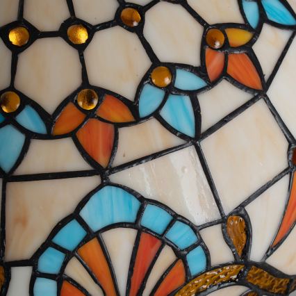 Brilagi - Lampă de masă în stil Tiffany cu vitralii MIRABELLA 2xE27/60W/230V