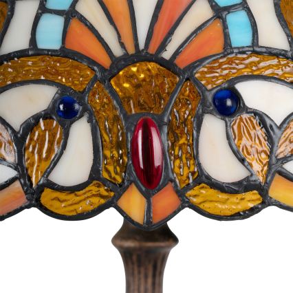 Brilagi - Lampă de masă în stil Tiffany cu vitralii MIRABELLA 2xE27/60W/230V