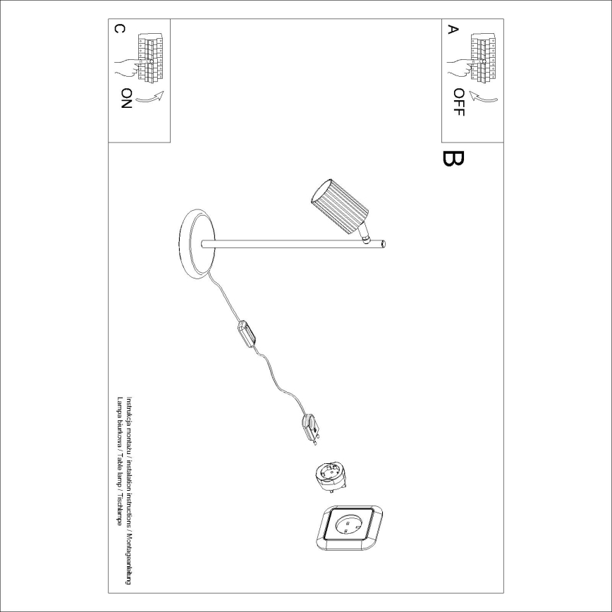 Brilagi - Lampă de masă LED CRESTO 1xGU10/10W/230V, albă