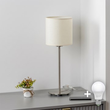Brilagi - Lampă de masă LED NUBILA 1xE27/60W/230V crem