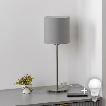 Brilagi - Lampă de masă LED NUBILA 1xE27/60W/230V, gri deschis