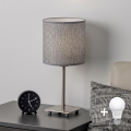 Brilagi - Lampă de masă LED NUBILA 1xE27/60W/230V gri